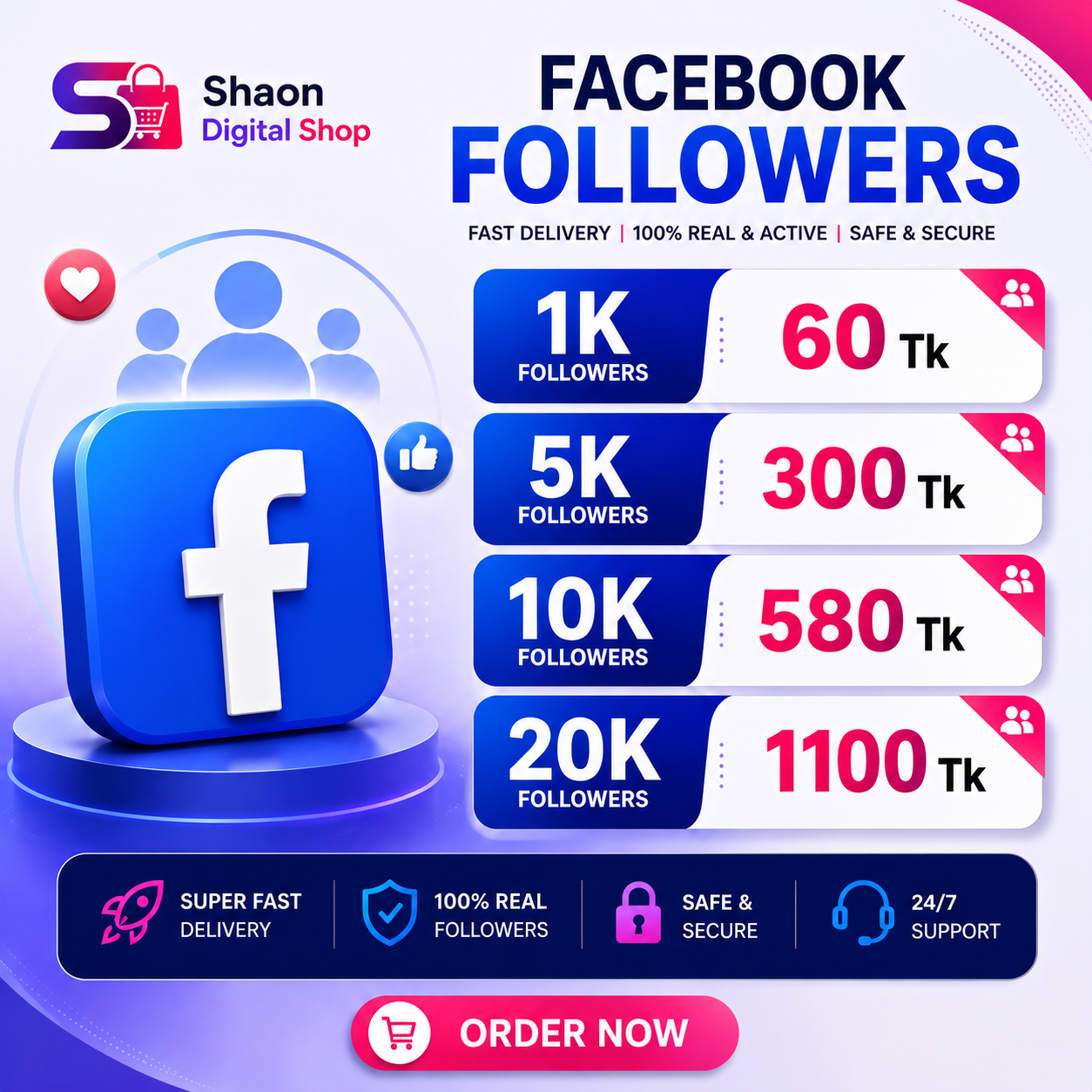 1000 Facebook Followers Buy