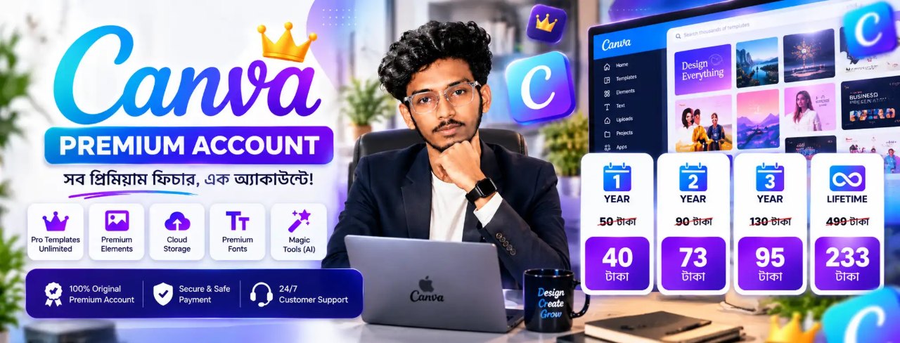 Canva Pro Account – Premium Design Access (Instant Delivery)